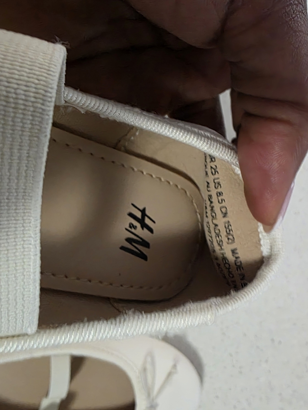 H&M Cream Toddler Girls' Bow Ballet Flats